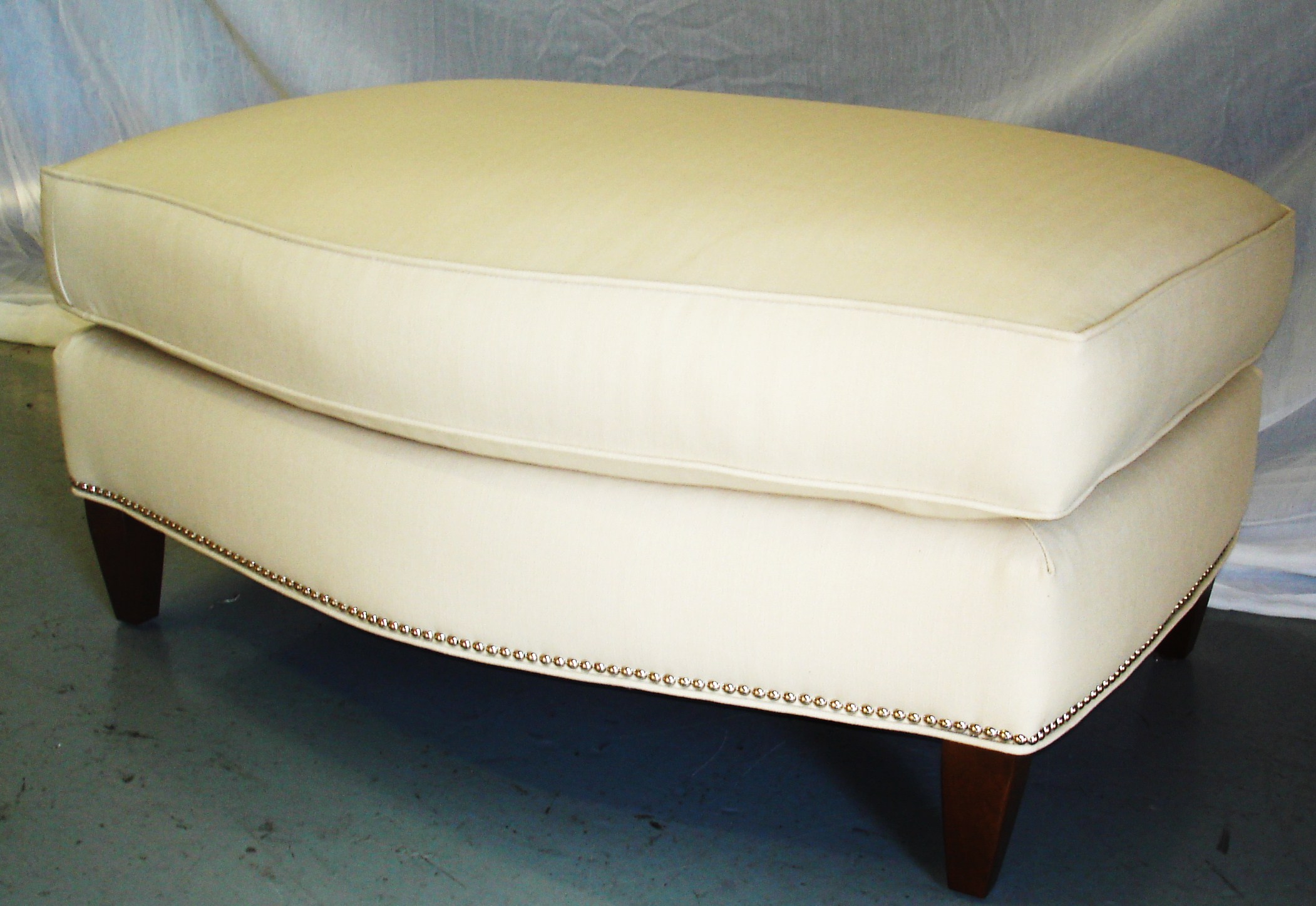 Custom Reupholstered Opening Ottomans